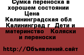 Сумка-переноска в хорошем состоянии › Цена ­ 400 - Калининградская обл., Калининград г. Дети и материнство » Коляски и переноски   